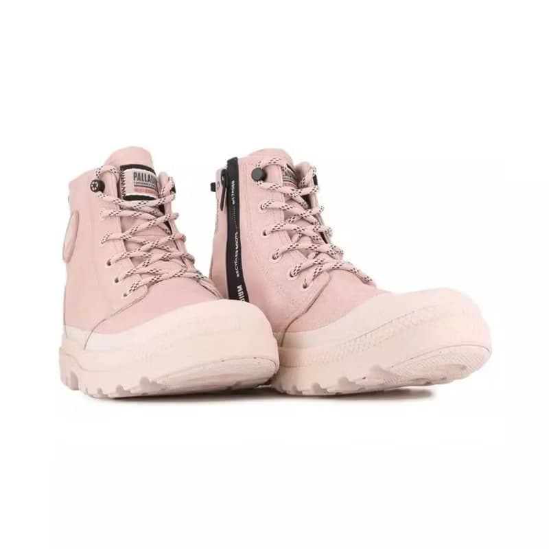 PALLADIUM PAMPA RECYCL LT+ WP+ 拉鍊防水靴 桃粉 74066