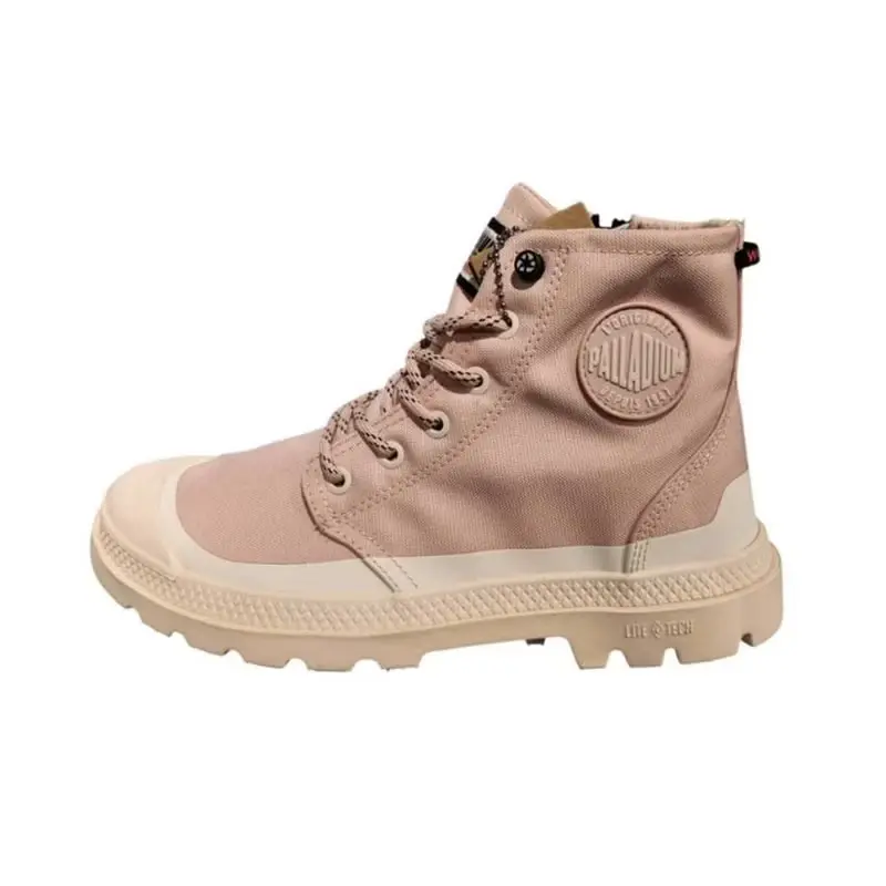 PALLADIUM PAMPA RECYCL LT+ WP+ 拉鍊防水靴 桃粉 74066