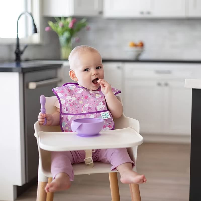 Bumkins 寶寶矽膠餐碗組(薰衣草紫)