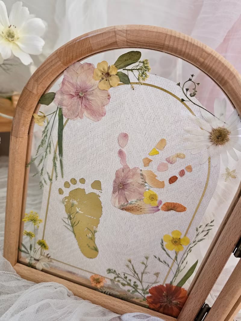 燙金押花 | 寶寶紀念框 | 彌月禮 | 獨家櫸木框