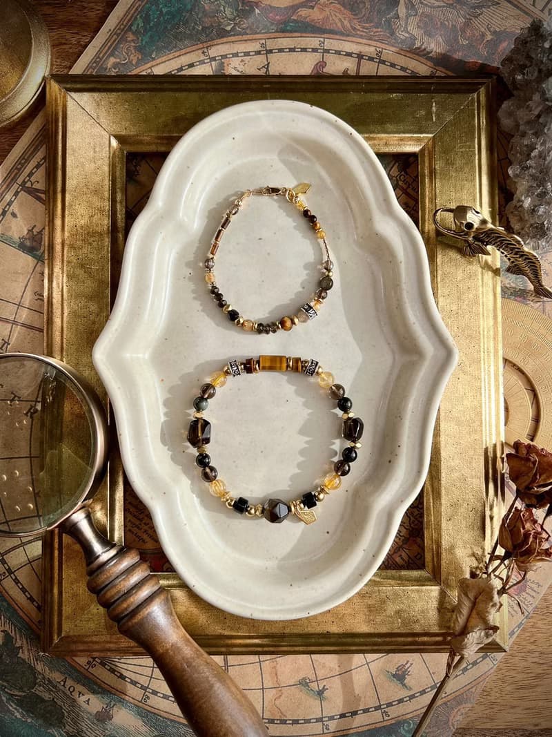 -深邃雙眸-天然水晶手鏈/黃銅手鍊