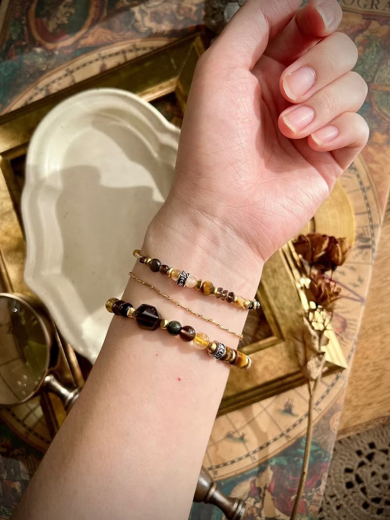 -深邃雙眸-天然水晶手鏈/黃銅手鍊