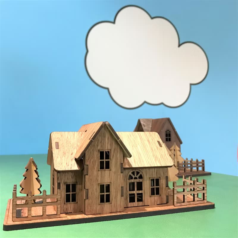【手作DIY】北歐風 小木屋 木製存錢筒 木質 質感 送禮 聖誕禮物