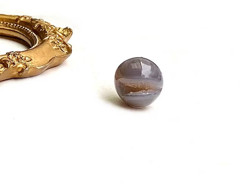 天然迷你可愛瑪瑙開口笑小球20mm能量石 天然石 家居 辦公室 擺件