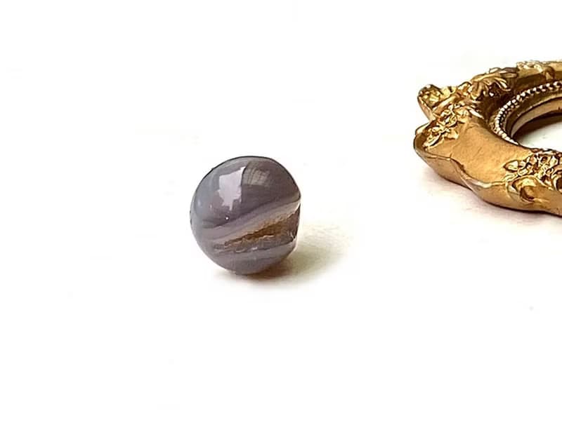天然迷你可愛瑪瑙開口笑小球20mm能量石 天然石 家居 辦公室 擺件