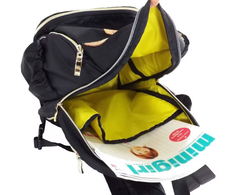 後背包 媽媽包 大容量 背包 防潑水尼龍包 - 黑色