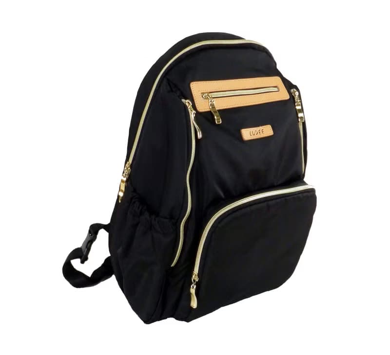 後背包 媽媽包 大容量 背包 防潑水尼龍包 - 黑色