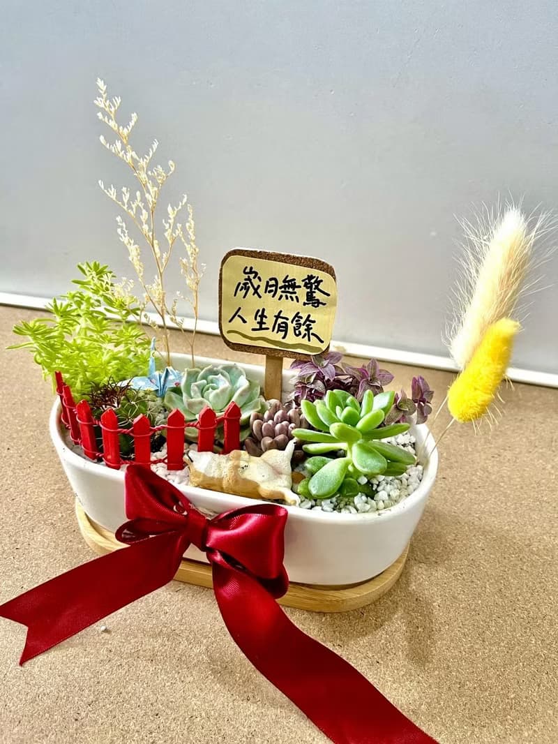 柴犬 日式山水 毛小孩送禮 多肉組盆 多肉植物 狗奴送禮 多肉盆栽