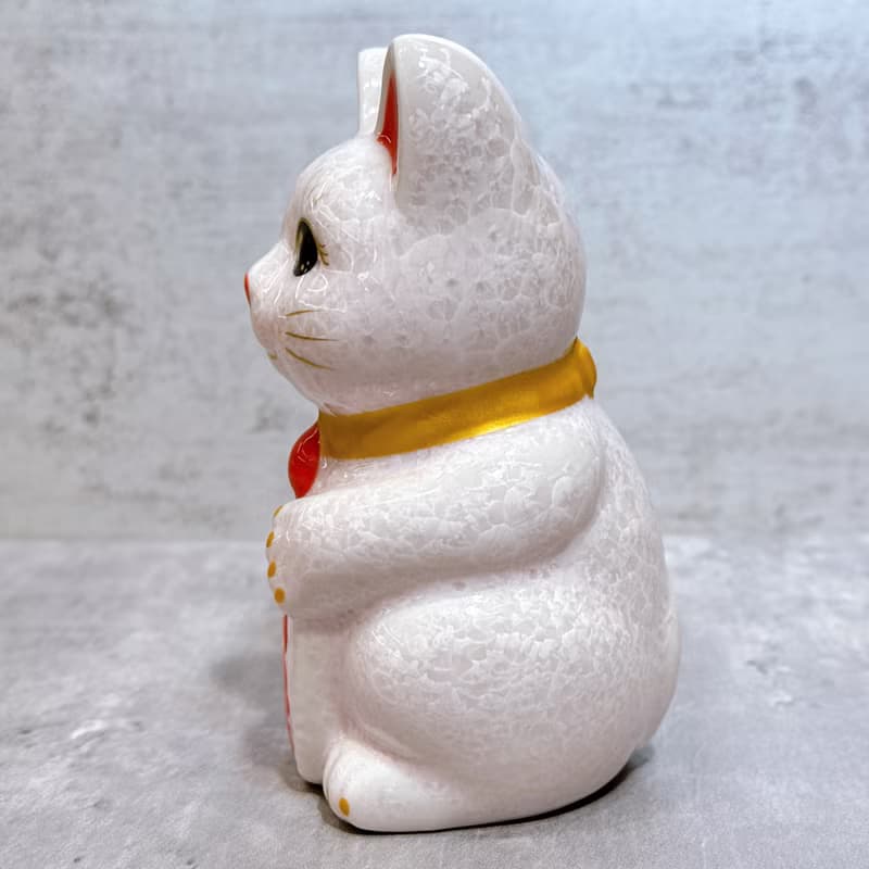 【福粉綻華】日本清水燒招財貓 | 花結晶 粉 - 開運 右