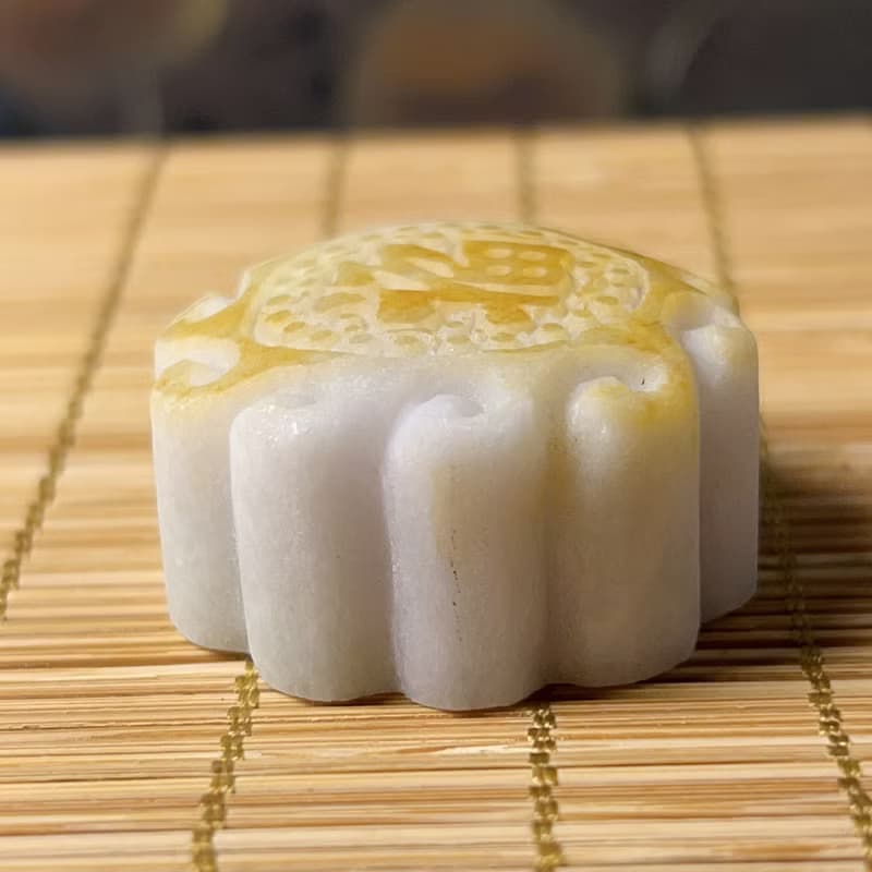 飄花翡翠月餅| 天然緬甸玉A貨翡翠 |送禮
