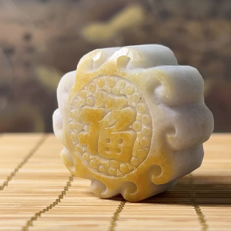 飄花翡翠月餅| 天然緬甸玉A貨翡翠 |送禮