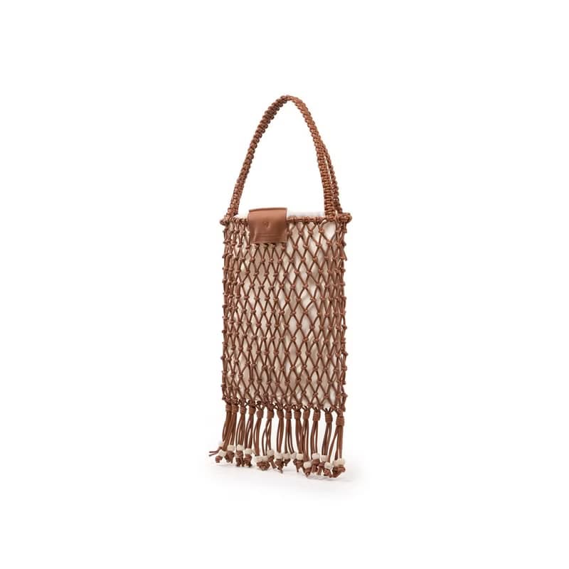 The Solace Tote 玉米基 素皮革 編織包 側背包 手拿包 棕色