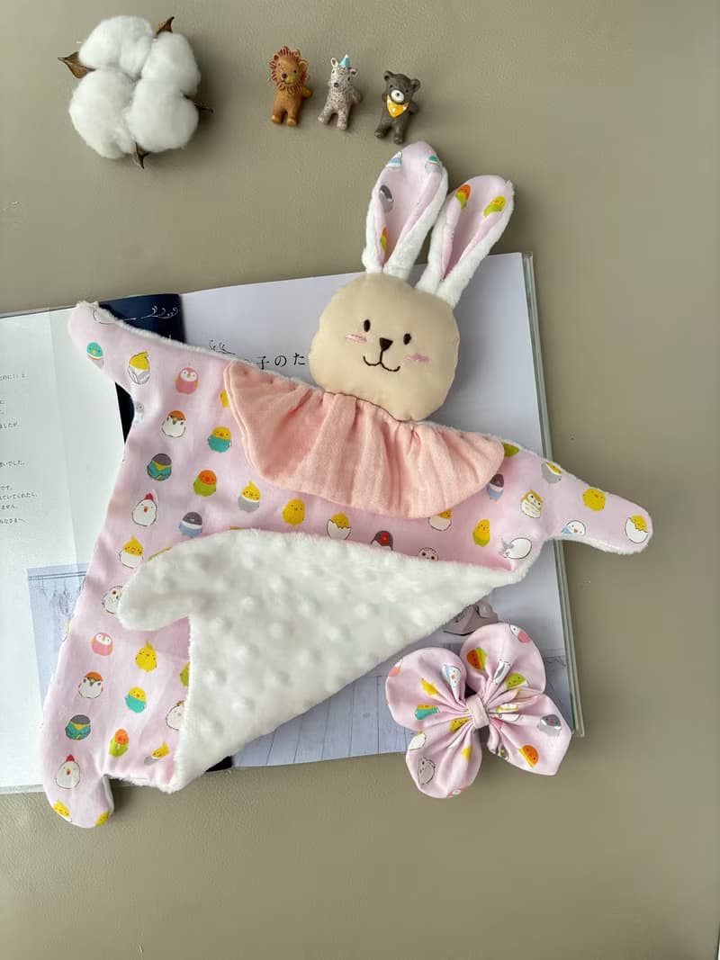 兔寶寶安撫巾  彌月禮 新生兒禮 嬰兒 小鸚鵡寶寶