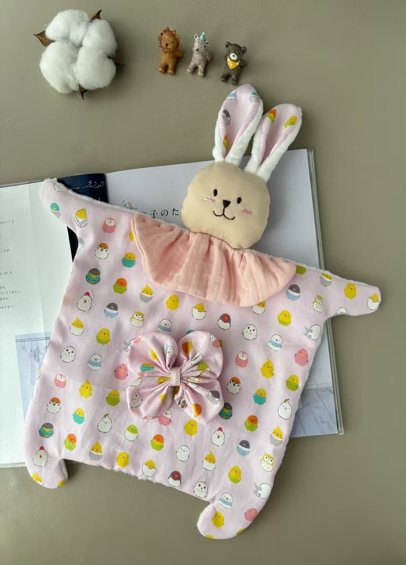 兔寶寶安撫巾  彌月禮 新生兒禮 嬰兒 小鸚鵡寶寶