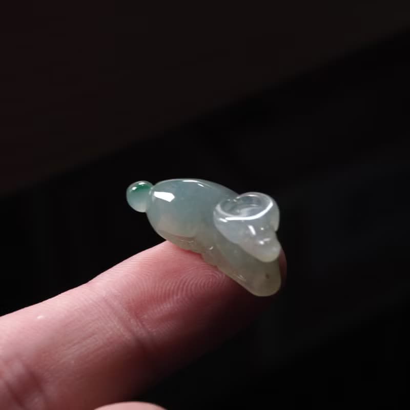 冰種飄花翡翠水牛 | 天然緬甸玉A貨翡翠 | 送禮