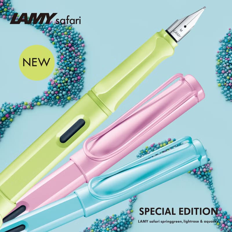 【雷雕免費刻字】LAMY 鋼珠筆皮革筆盒 湛藍 / SAFARI - 多彩選