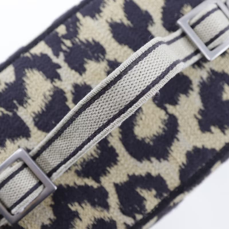 【日本直送】クリスチャンディオール Dior バニティ ハンドバッグ 2WAYショルダー レオパード キャンバス ベージュ レディース【中古】