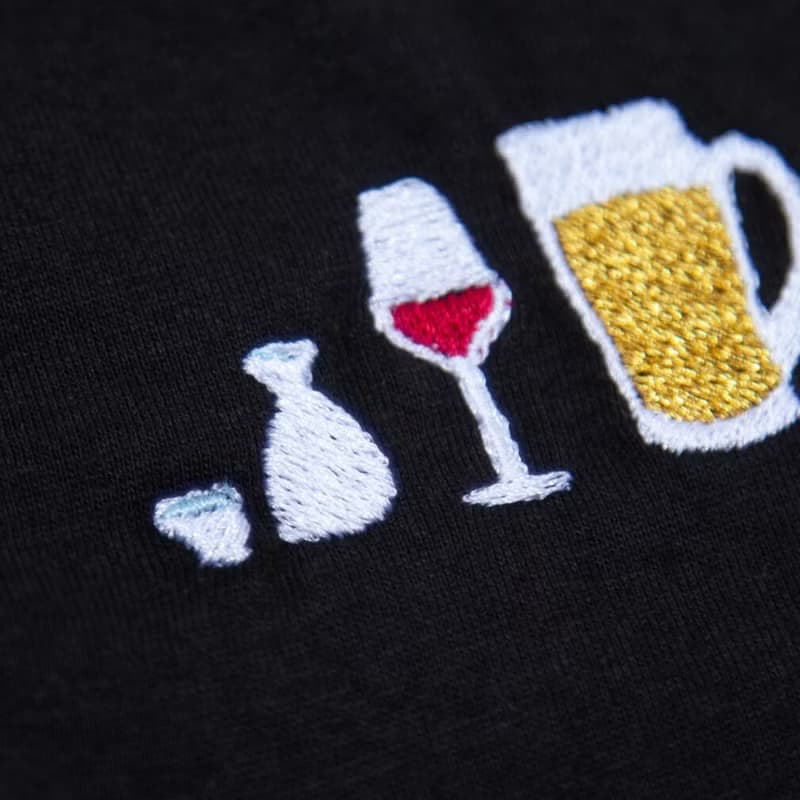 アルコールとわたし　刺繍Tシャツ　レディース フリー　Tcollector