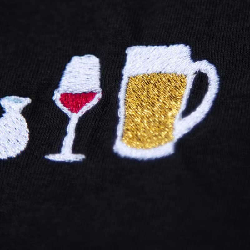 アルコールとわたし　刺繍Tシャツ　レディース フリー　Tcollector