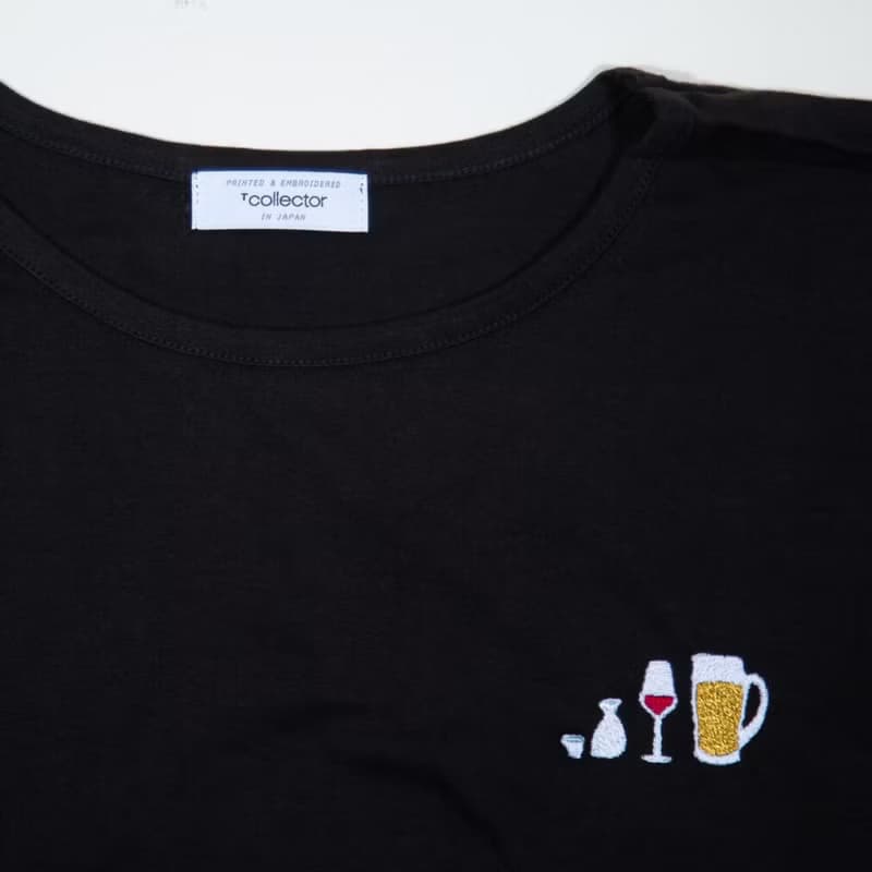 アルコールとわたし　刺繍Tシャツ　レディース フリー　Tcollector