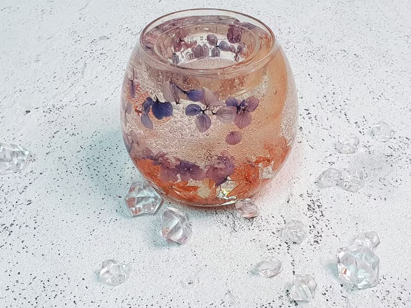 【秋意綿綿花燭杯】附茶燭四入 蠟燭材料包 可完成一個作品
