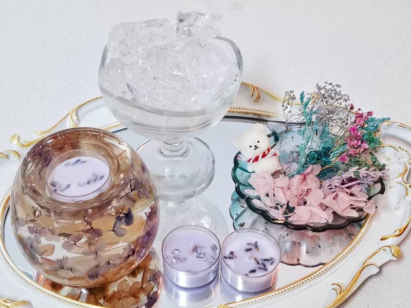 【秋意綿綿花燭杯】附茶燭四入 蠟燭材料包 可完成一個作品