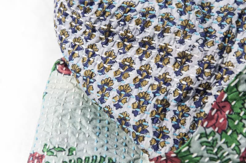 刺繡絲巾/絲綢刺繡圍巾/手縫紗麗線絲巾/印度絲綢刺繡圍巾-綠紅花