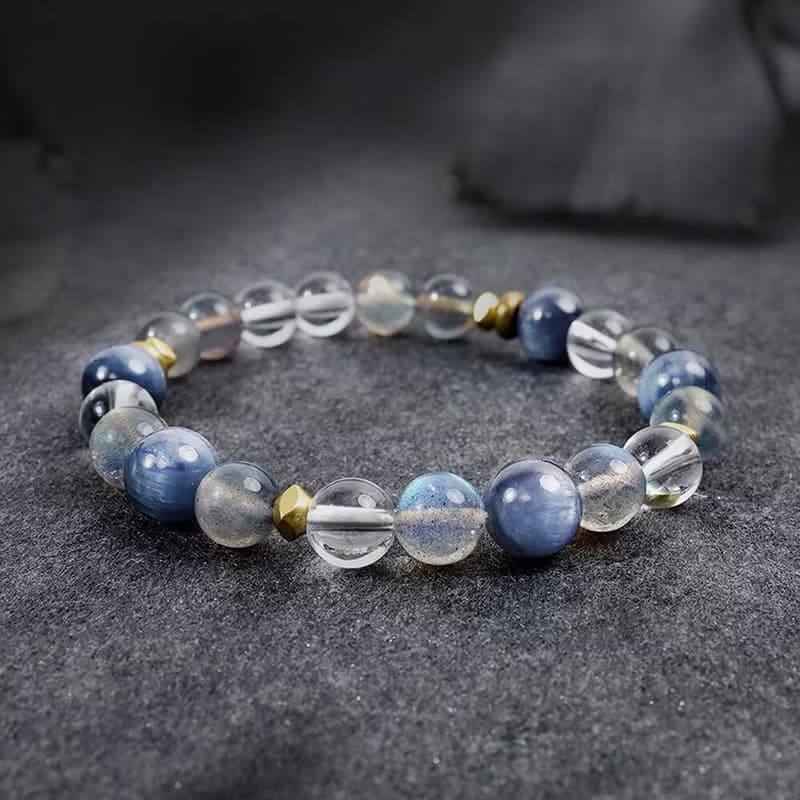 浩瀚無垠 | B11藍晶石拉長石白水晶水晶手鍊