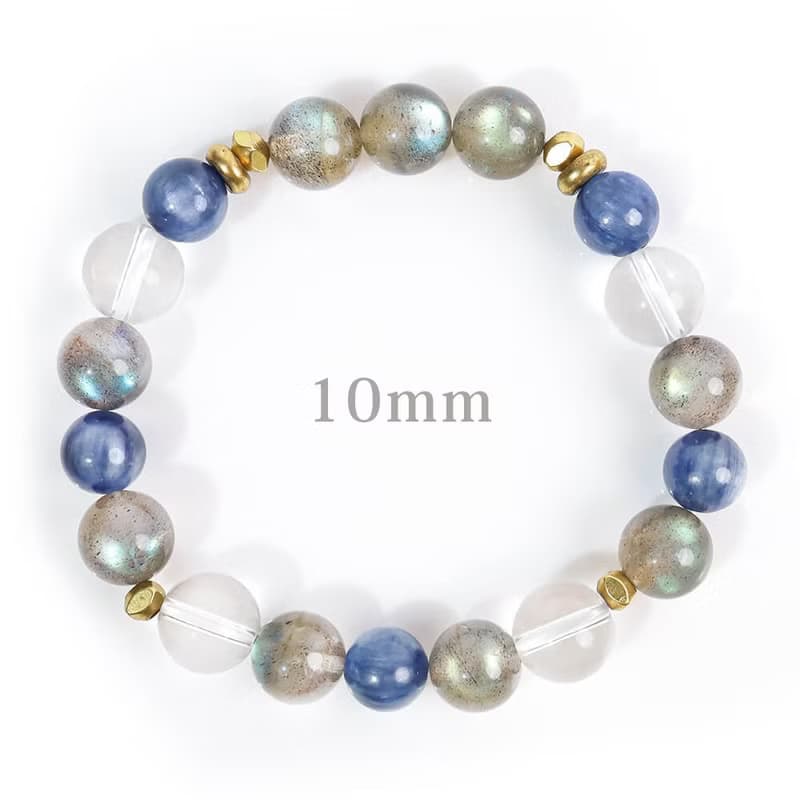 浩瀚無垠 | B11藍晶石拉長石白水晶水晶手鍊