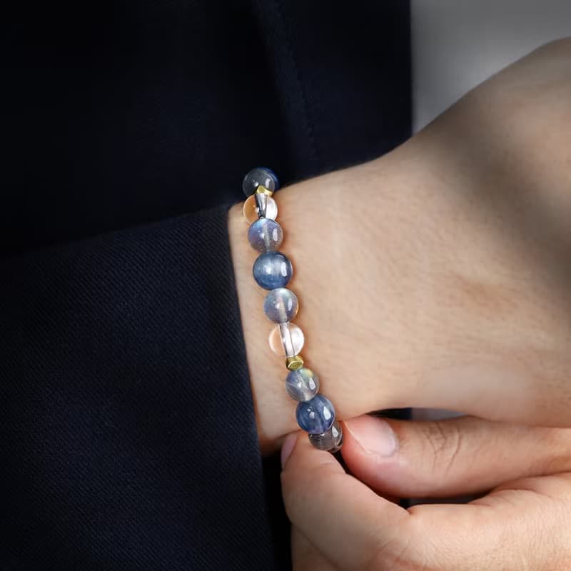 浩瀚無垠 | B11藍晶石拉長石白水晶水晶手鍊