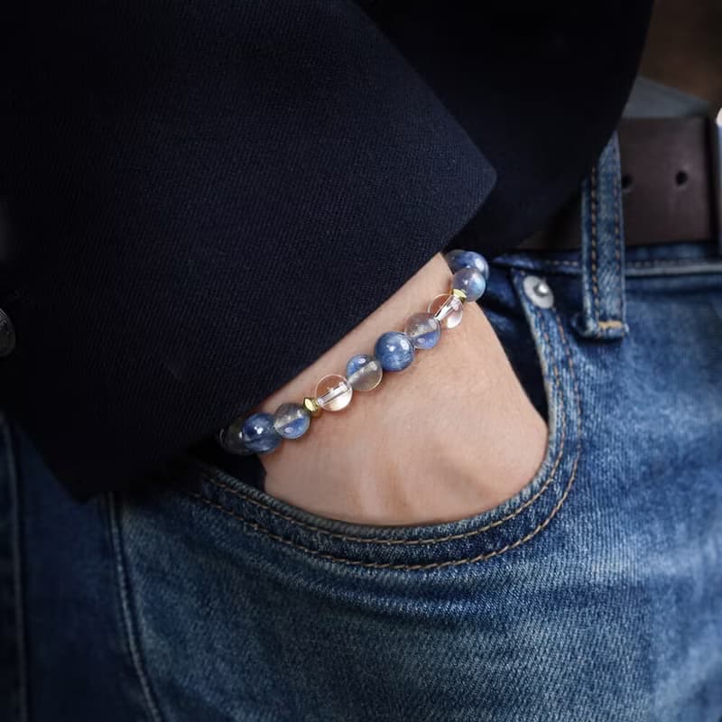 浩瀚無垠 | B11藍晶石拉長石白水晶水晶手鍊