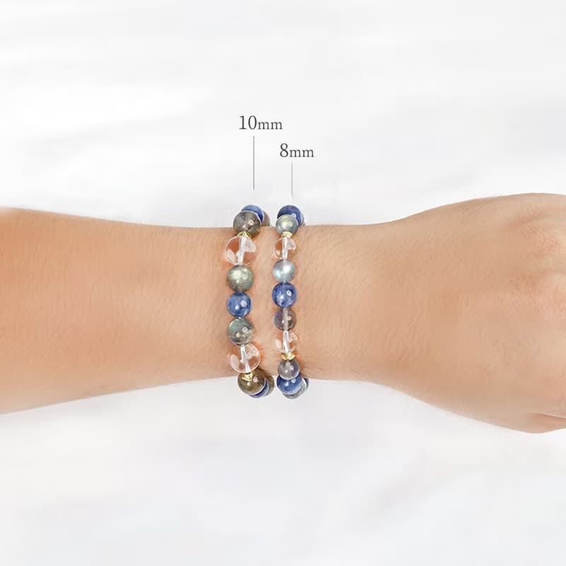 浩瀚無垠 | B11藍晶石拉長石白水晶水晶手鍊