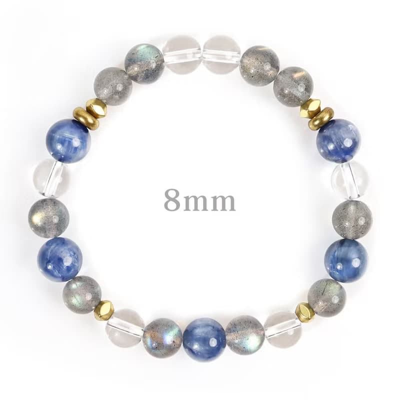 浩瀚無垠 | B11藍晶石拉長石白水晶水晶手鍊