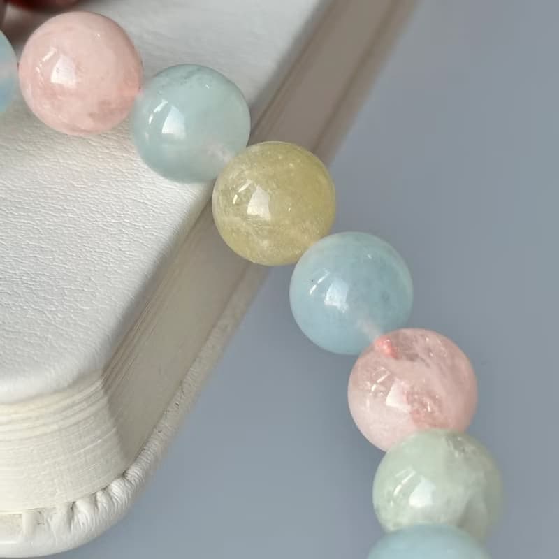 【牡羊金牛座|4月誕生石】摩根石純珠手鏈 平衡身心 增強愛情夢想