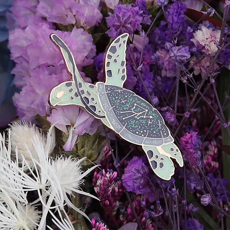 海洋之星 - 十二星座海洋生物紀念徽章原創設計金屬琺琅胸針禮盒