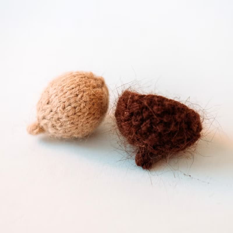 【數位】My perfect Oak Leaf knitting pattern. Knitted acorn miniature tutorial