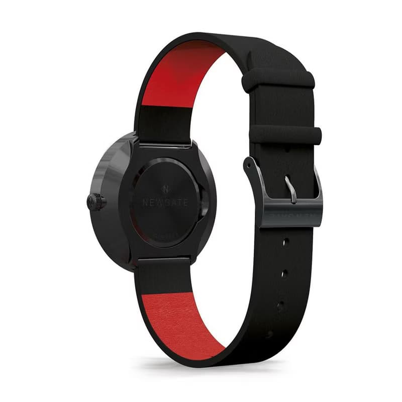 Newgate-DRUMLINE-靜謐黑-義大利皮革錶帶-40mm