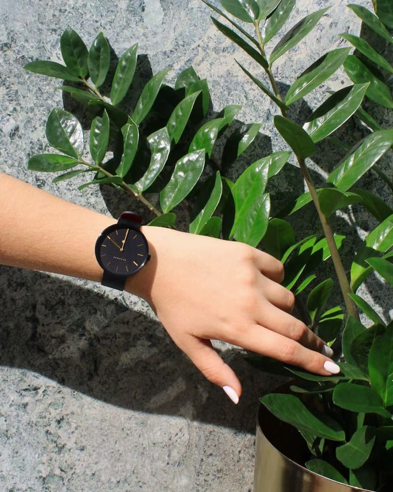 Newgate-DRUMLINE-靜謐黑-義大利皮革錶帶-40mm