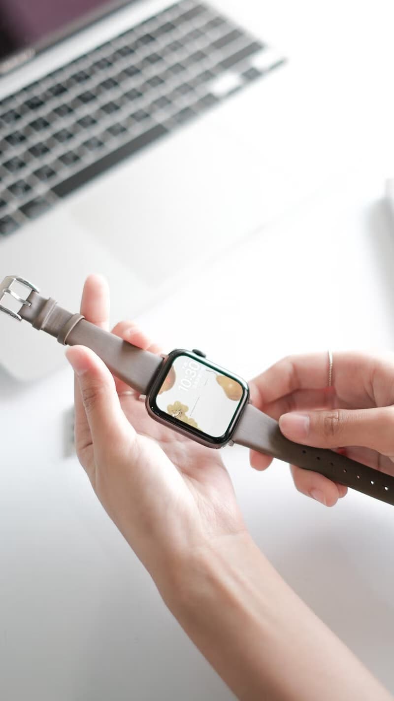 Apple Watch 質感細款絹絲牛皮錶帶 可可棕