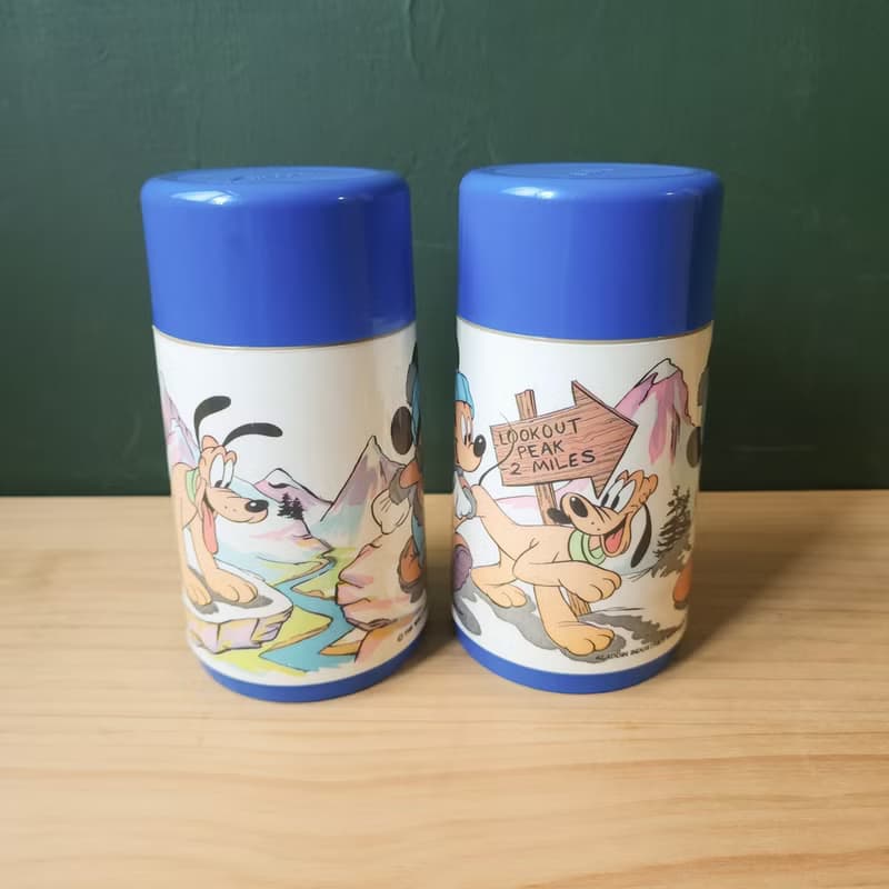 【北極二手雜貨】1980s Vintage Aladdin 米奇布魯托水壺 庫存新