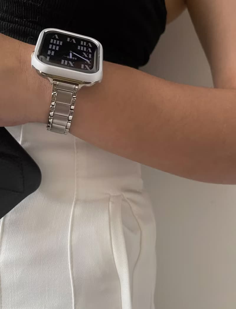Apple Watch   |  設計感方格不鏽鋼細錶帶