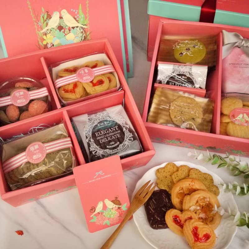 【塔菓】雙鵲報囍-頂級手工餅乾禮盒(雙層喜餅/囍餅禮盒/伴手禮)