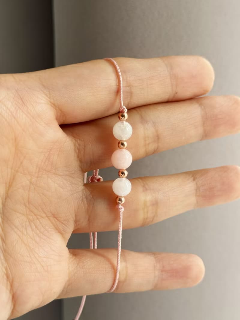 粉紅摩根石 月光石 水晶手繩手環 閨蜜姊妹 生日禮物