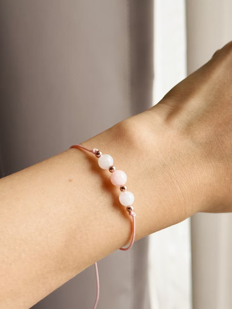 粉紅摩根石 月光石 水晶手繩手環 閨蜜姊妹 生日禮物