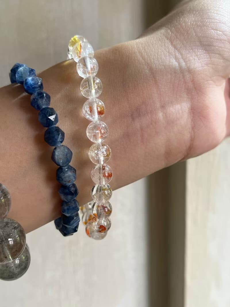 巴西 錦鯉膠花 手珠手鍊 錦鯉膠花 圓珠 手串 天然水晶