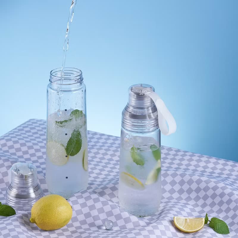 【WOKY沃廚】ECOZEN透明瓶800ml (6色可選)-附彈跳粗吸管