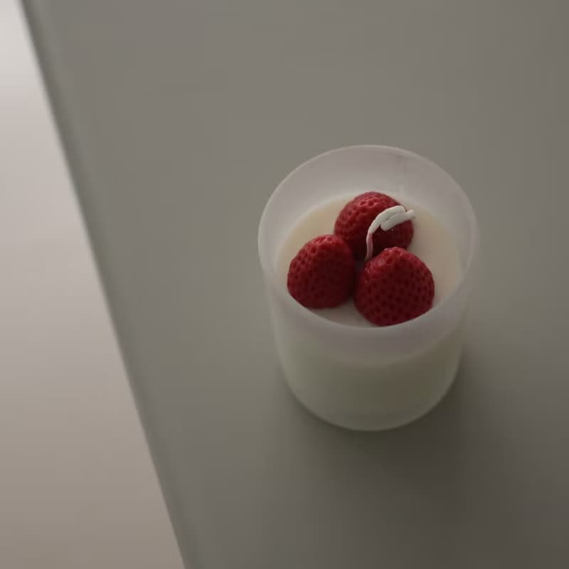 /草莓容器蠟燭/生日禮物 香氛 七夕 情人節 教師節 蠟燭 伴娘禮