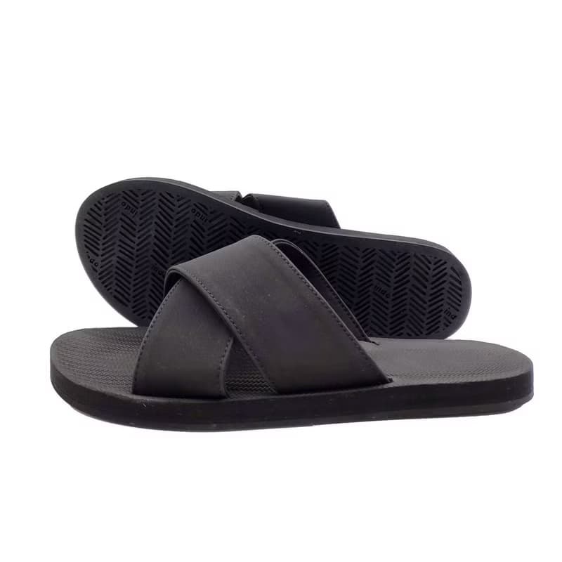 indosole CROSS 環保拖鞋 墨碳黑 男