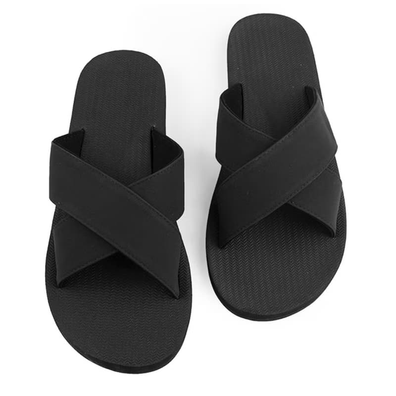 indosole CROSS 環保拖鞋 墨碳黑 男