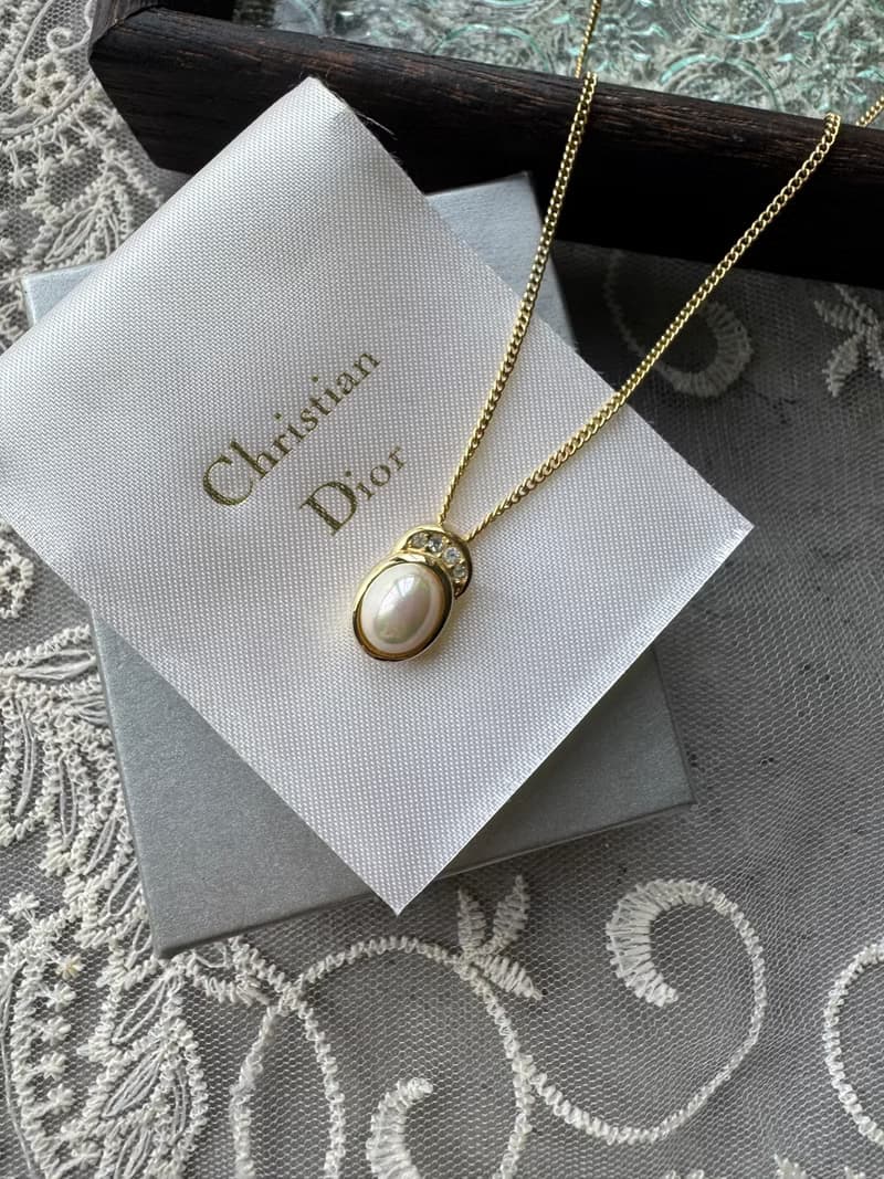 中古正品Christian Dior 80年代迪奧小珍珠項鏈頸鍊 古董珠寶送禮